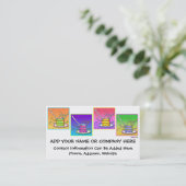 名刺-ポップアートのケーキ 名刺 (スタンド正面)