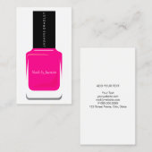 名刺-マニキュアのショッキングピンク 名刺 (正面/裏面)
