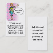 名刺-マルティーニのレトロの花型女性歌手 名刺 (正面/裏面)