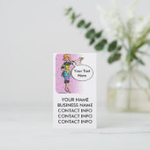 名刺-マルティーニのレトロの花型女性歌手 名刺 (スタンド正面)