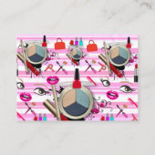 名刺、メイクアップピンク&ホワイト名刺 名刺 (裏面)