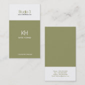 名刺- モダン 2 名刺 (正面/裏面)