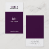 名刺- モダン 2 名刺 (正面/裏面)