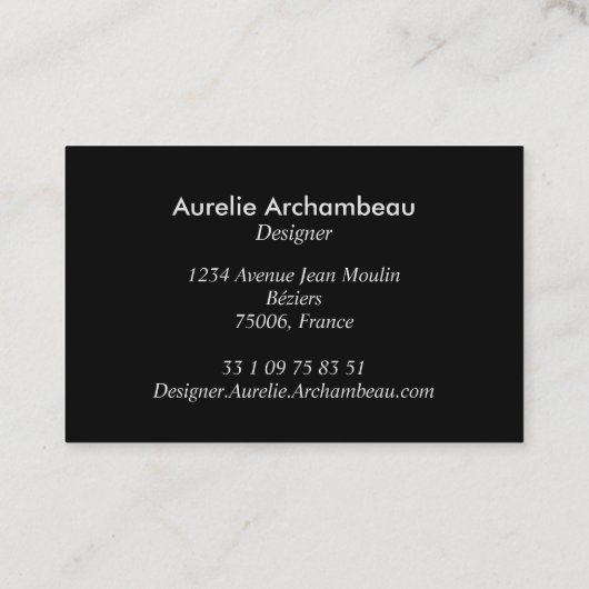 名刺 – ユーカリリースB/W (裏面)