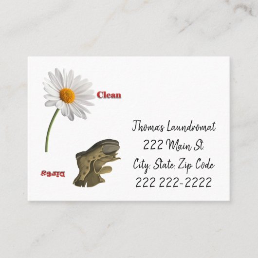 名刺、ランドリー 名刺 (正面)