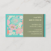 名刺, レトロな花柄 名刺 (裏面)