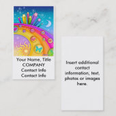 名刺-レトロの六十年代のポップアートの空 名刺 (正面/裏面)