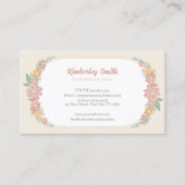 名刺、レトロパステルフラワーロゴなし 名刺 (正面)