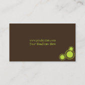 名刺~レトロ星オリーブグリーン 名刺 (裏面)