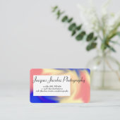 名刺(レトロ絞り染め背景) 名刺 (スタンド正面)