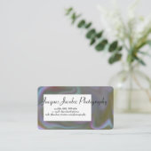 名刺(レトロ絞り染め背景) 名刺 (スタンド正面)