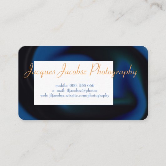 名刺(レトロ絞り染め背景) 名刺 (正面)