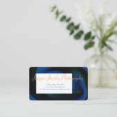 名刺(レトロ絞り染め背景) 名刺 (スタンド正面)