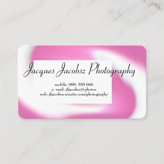 名刺(レトロ絞り染め背景) 名刺 (正面)