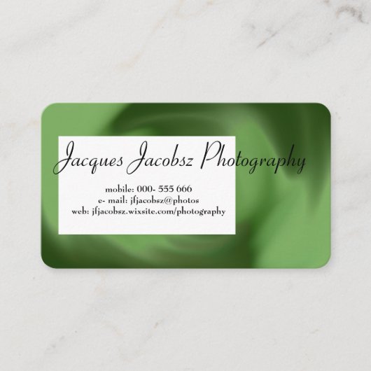 名刺(レトロ絞り染め背景) 名刺 (正面)