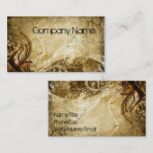 名刺-ヴィンテージのつる植物のデザイン 名刺 (正面/裏面)