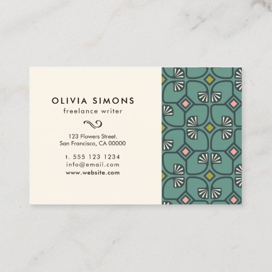 名刺(ヴィンテージアートデコパターン) 名刺 (裏面)