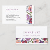 名刺、ヴィンテージ水彩花 名刺 (正面/裏面)