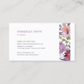 名刺、ヴィンテージ水彩花 名刺 (正面)