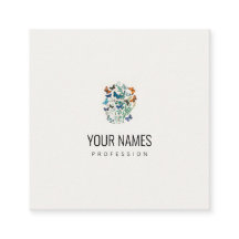 名刺：ヴィンテージ蝶イラストレーション