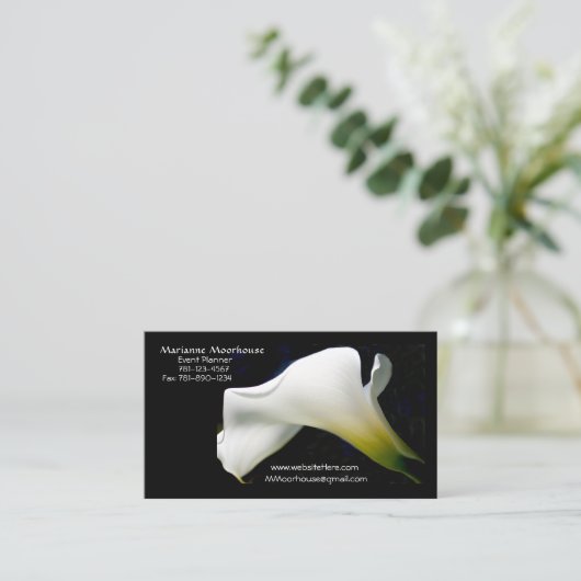 名刺: 僅かクラスか自然を使って 名刺 (スタンド正面)