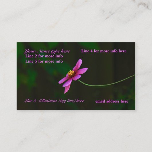 名刺: 僅か自然と 名刺 (正面)