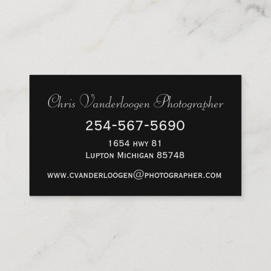 名刺/写真 名刺 (裏面)