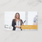 名刺（写真） |簡単カスタムブランディング |黄色 名刺 (裏面)