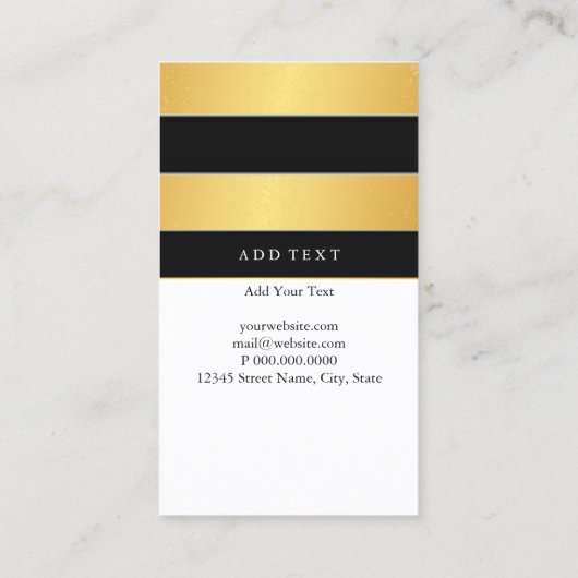 名刺-単純化したホイルは縞で飾ります 名刺 (裏面)