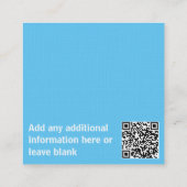 名刺 – 友人のスカイブルーを参照 (裏面)