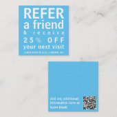 名刺 - 友達を紹介してスカイブルー (正面/裏面)