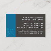 名刺>大きいスタイル[ティール（緑がかった色）: 木炭] 名刺 (裏面)