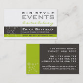 名刺>大きいスタイル[ライム: 木炭] 名刺 (正面/裏面)