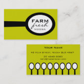 名刺>大きいスプーン[ライム: 黒] 名刺 (正面/裏面)