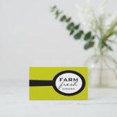 名刺>大きいスプーン[ライム: 黒] 名刺 (スタンド正面)