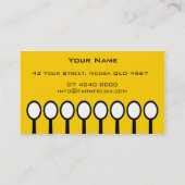 名刺>大きいスプーン[黄色: 黒] 名刺 (裏面)