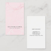 名刺-大理石のピンク 名刺 (正面/裏面)