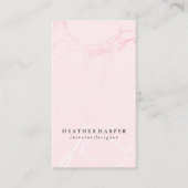 名刺-大理石のピンク 名刺 (正面)