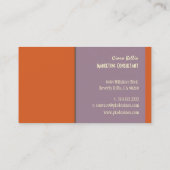 名刺, 大胆な{カスタマイズ可能な背景} 名刺 (裏面)