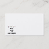 名刺-女の子は彼女の付属品を必要とします 名刺 (裏面)