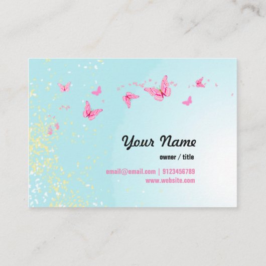 名刺:妖精、蝶、幻想的 名刺 (裏面)