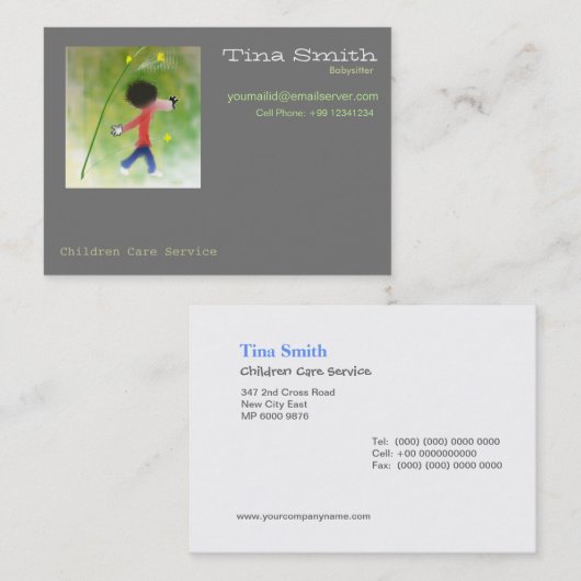 名刺 – 子気に (正面/裏面)