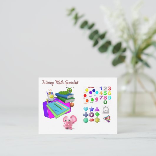 名刺、学校の指導名刺 名刺 (スタンド正面)