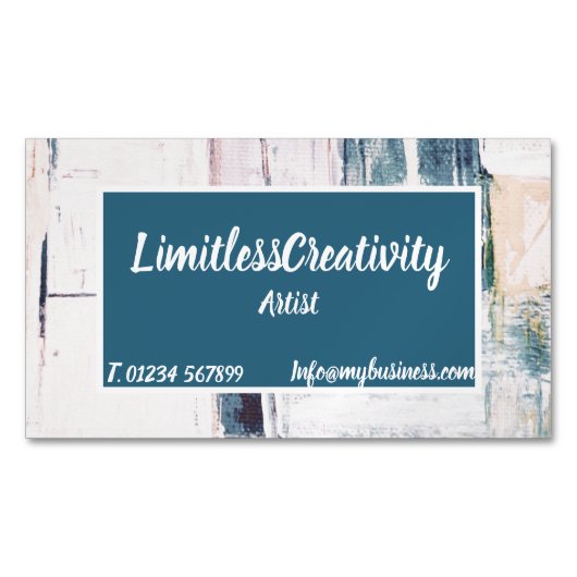 名刺(抽象芸術背景) マグネット名刺 (正面)