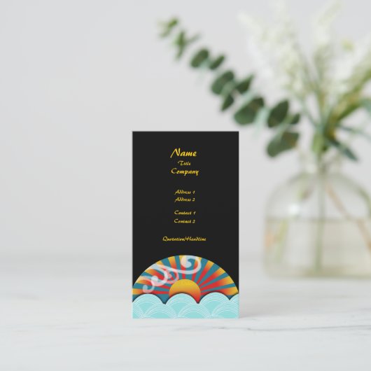 名刺，日が昇る 名刺 (スタンド正面)