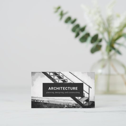名刺:暗い建築家 名刺 (スタンド正面)