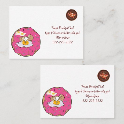 名刺，朝食エッグベーコン名刺 名刺 (正面/裏面)