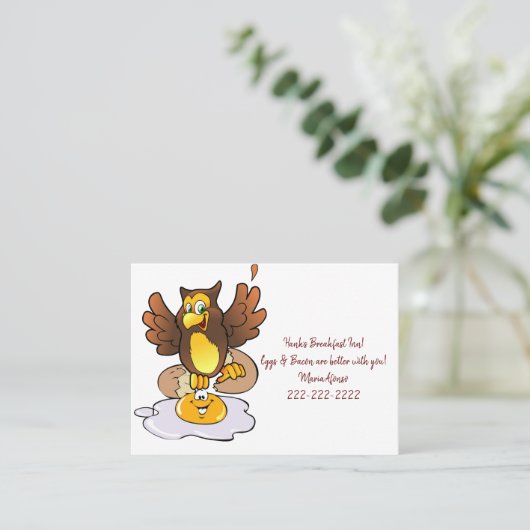 名刺、朝食ベーカリー 名刺 (スタンド正面)