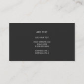 名刺-木製の床の黒 名刺 (裏面)