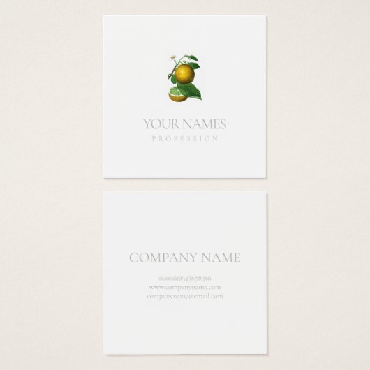 名刺：柑橘類 (正面&裏面)